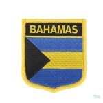 Badge drapeau des Bahamas, symbole national coloré