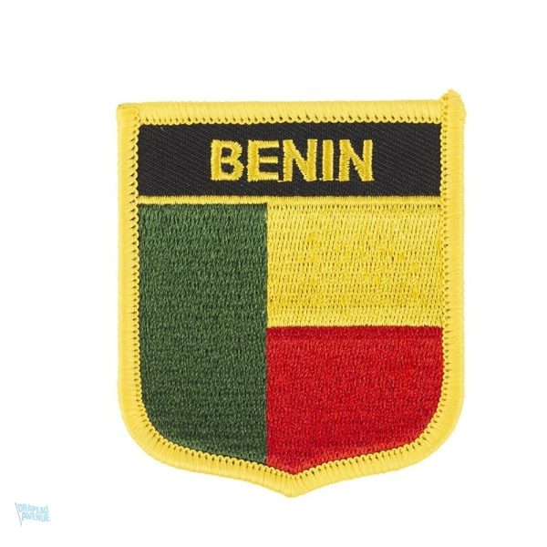 Badge drapeau du Bénin, symbole national coloré