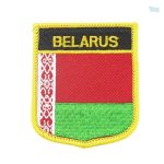 Badge Biélorussie, drapeau national en design compact