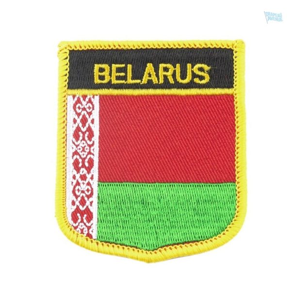 Badge Biélorussie, drapeau national en design compact