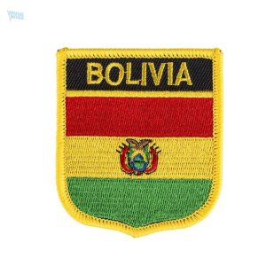 Badge drapeau de la Bolivie, symbole national coloré