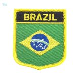 Badge Brésil avec le drapeau national emblématique