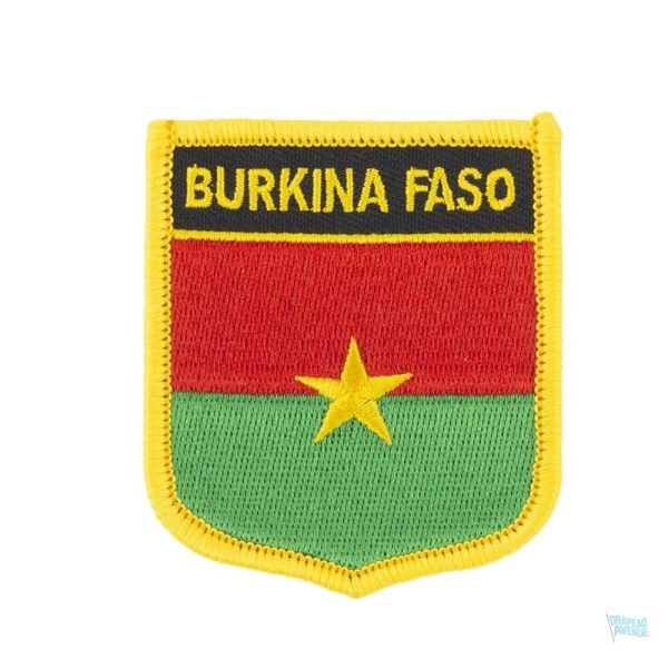 Badge drapeau Burkina Faso, symbole national du pays