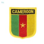 Badge drapeau du Cameroun, symbole national coloré