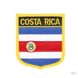 Badge Costa Rica en tissu avec drapeau national