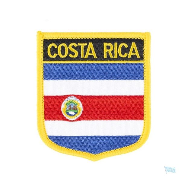 Badge Costa Rica en tissu avec drapeau national