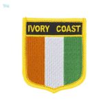 Badge drapeau Côte d'Ivoire, symbole national coloré