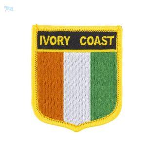 Badge drapeau Côte d'Ivoire, symbole national coloré