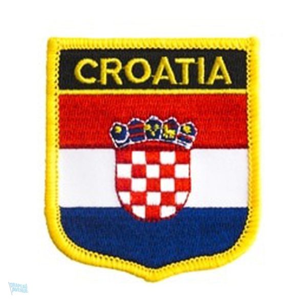 Badge drapeau Croatie en tissu coloré et durable