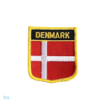 Badge drapeau du Danemark en tissu léger et durable