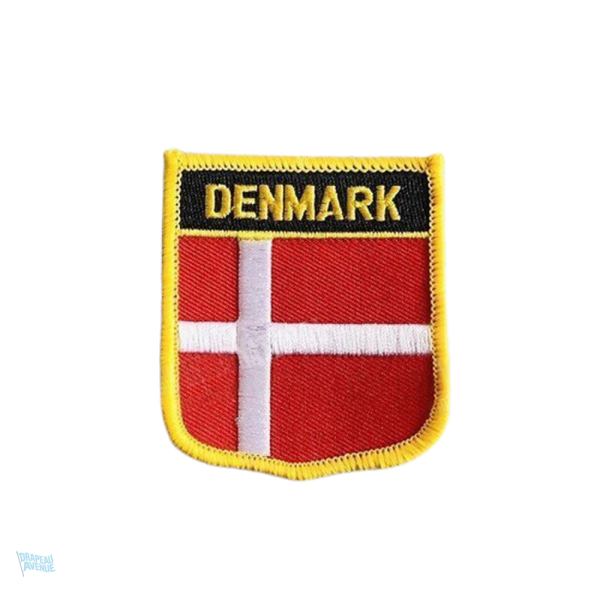 Badge drapeau du Danemark en tissu léger et durable