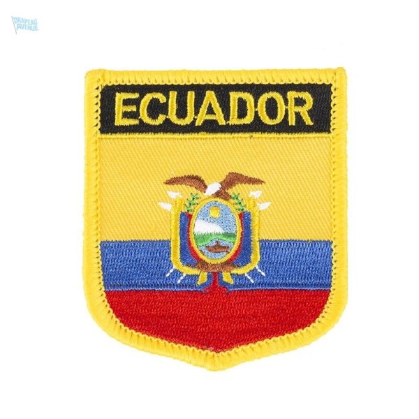 Badge drapeau Équateur, symbole national coloré