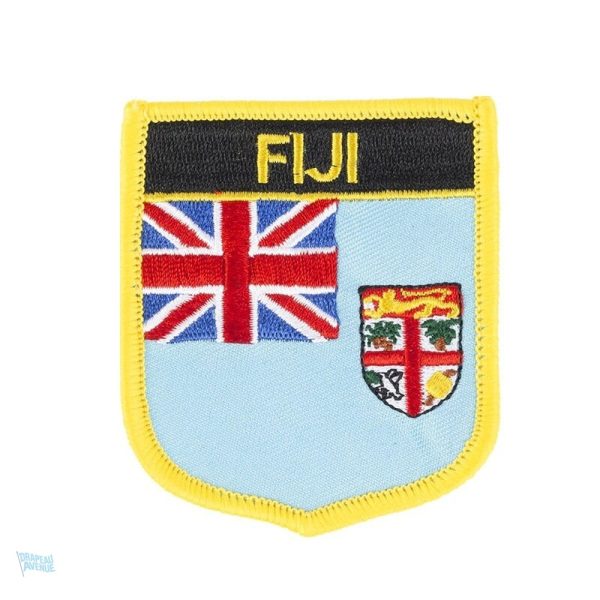 Badge drapeau Fidji, symbole national coloré et distinctif