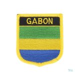Badge Drapeau Gabon en tissu coloré