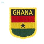 Badge drapeau du Ghana en tissu avec couleurs nationales