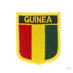 Badge drapeau de la Guinée en couleur vibrante