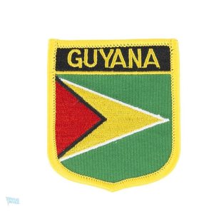 Badge drapeau Guyana, symbole national aux couleurs vives