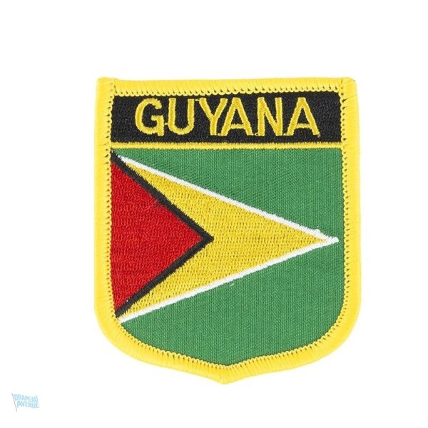 Badge drapeau Guyana, symbole national aux couleurs vives