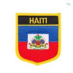Badge drapeau Haïti en tissu, symbole national