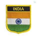 Badge drapeau Inde en tissu, symbole national indien