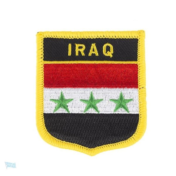 Badge drapeau Irak, symbole national en tissu durable