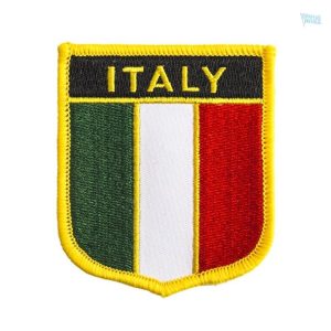 Badge drapeau Italie, symbole national en couleur