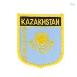 Badge drapeau Kazakhstan en métal, symbole national
