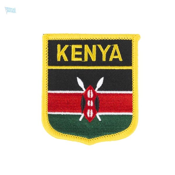 Badge drapeau du Kenya en tissu coloré