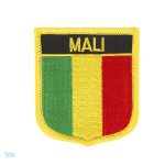 Badge drapeau Mali avec les couleurs nationales