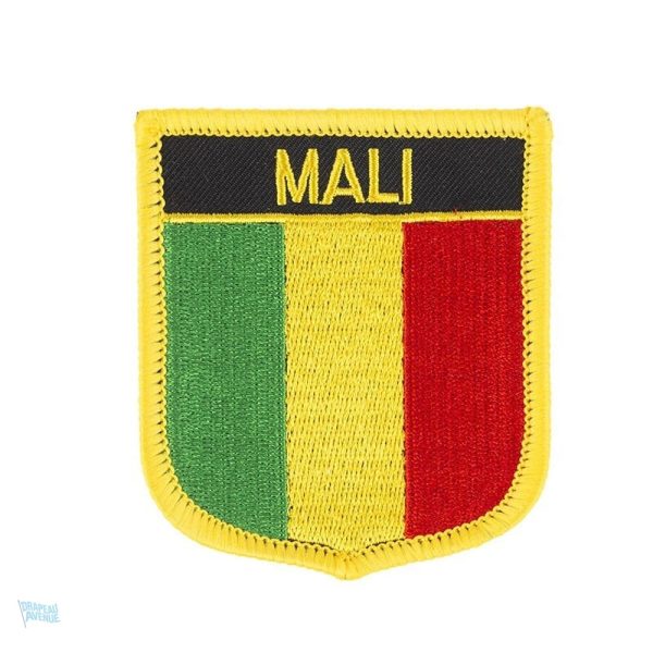 Badge drapeau Mali avec les couleurs nationales