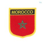 Badge drapeau Maroc, emblème national en tissu