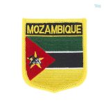 Badge drapeau Mozambique, symbole national en tissu