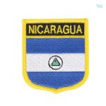 Badge drapeau du Nicaragua en tissu coloré