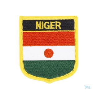 Badge drapeau du Niger en tissu coloré