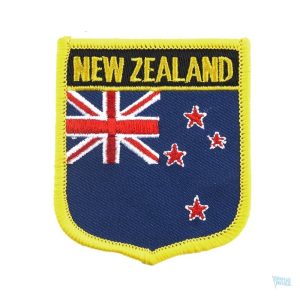 Badge drapeau de la Nouvelle-Zélande en tissu coloré