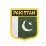Badge drapeau du Pakistan en tissu de qualité supérieure