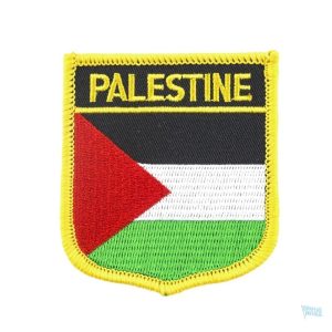 Badge avec le drapeau de la Palestine, symbole de soutien