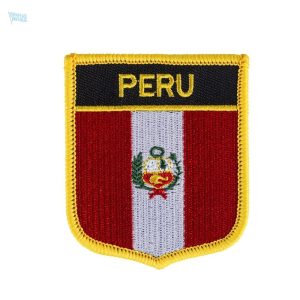 Badge drapeau du Pérou en tissu résistant