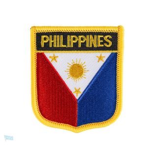 Badge Philippines, design drapeau national en tissu