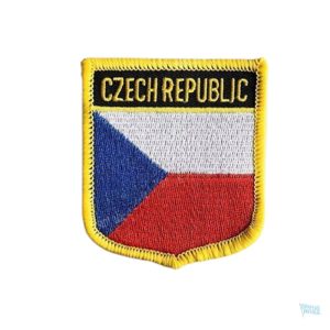 Badge drapeau République Tchèque, accessoire symbolique