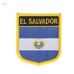 Badge drapeau du Salvador en tissu coloré