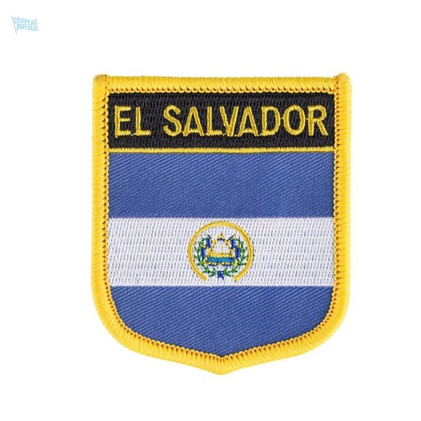 Badge drapeau du Salvador en tissu coloré