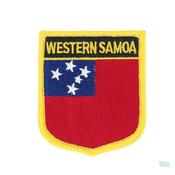 Badge Samoa, drapeau national aux couleurs vives