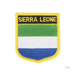 Badge drapeau Sierra Leone en tissu coloré