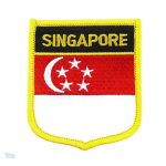 Badge drapeau Singapour, symbole national en tissu