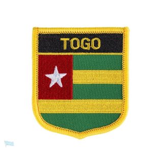 Badge drapeau Togo en tissu, symbole national du Togo
