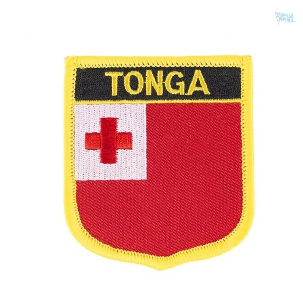 Badge drapeau Tonga, symbole national et décoratif
