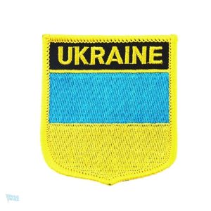 Badge drapeau Ukraine en tissu pour affichage