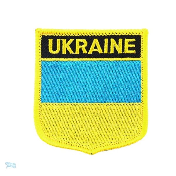Badge drapeau Ukraine en tissu pour affichage