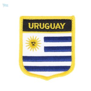 Badge drapeau Uruguay en tissu, symbole national distinctif